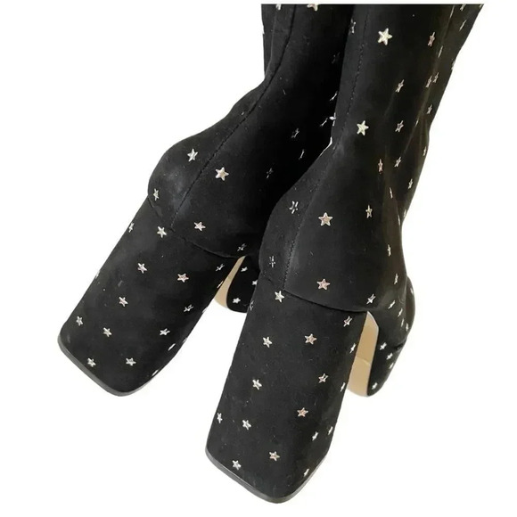 NEW Larroude Dolly Platform Suede Star Embellished Boots size 9.5 - Picture 6 of 10